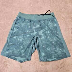 Lululemon T.H.E. Short Lined H2O Aqua Tie Dye Shorts Mens Size XL